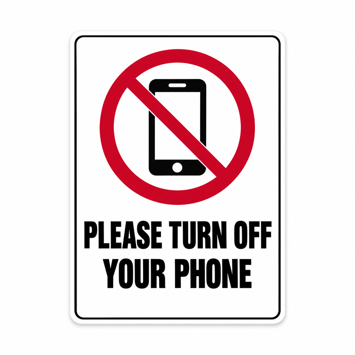 Please Turn Off Your Phone Sign – Australian made, matt laminated safety sign by SignShine