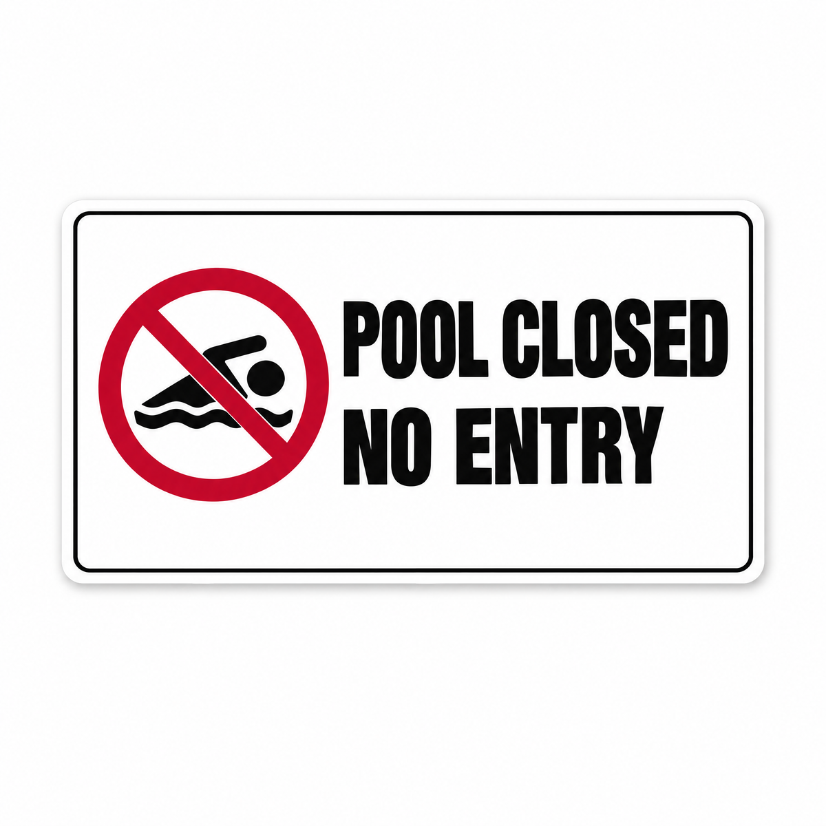 Pool Closed Sign – Australian made, matt laminated safety sign by SignShine