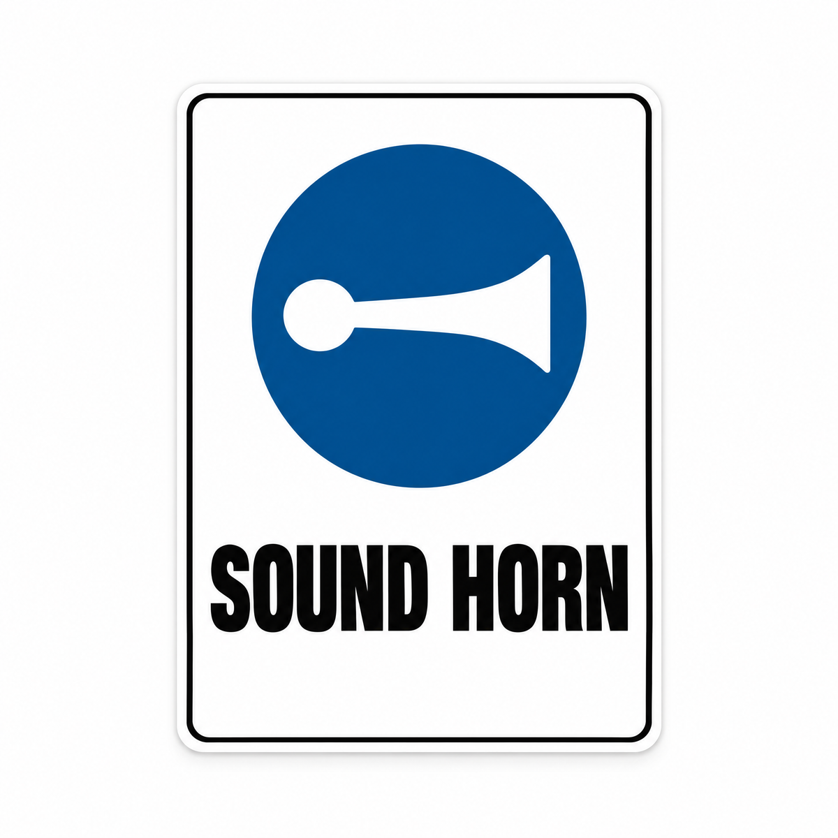 Sound Horn Sign – Australian made, matt laminated safety sign by SignShine