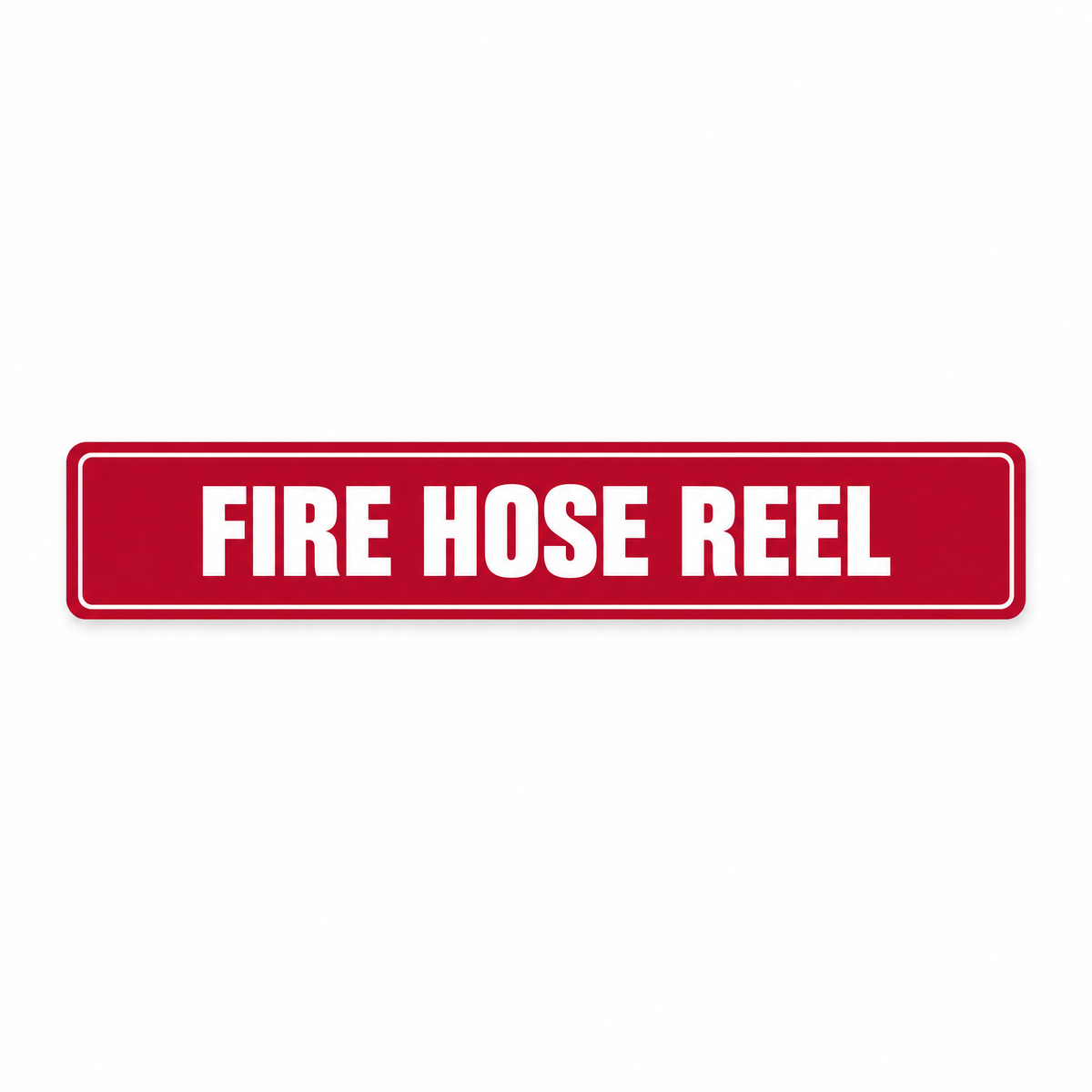 Fire Hose Reel Location Sign – Red & White – Australian made, matt laminated safety sign by SignShine