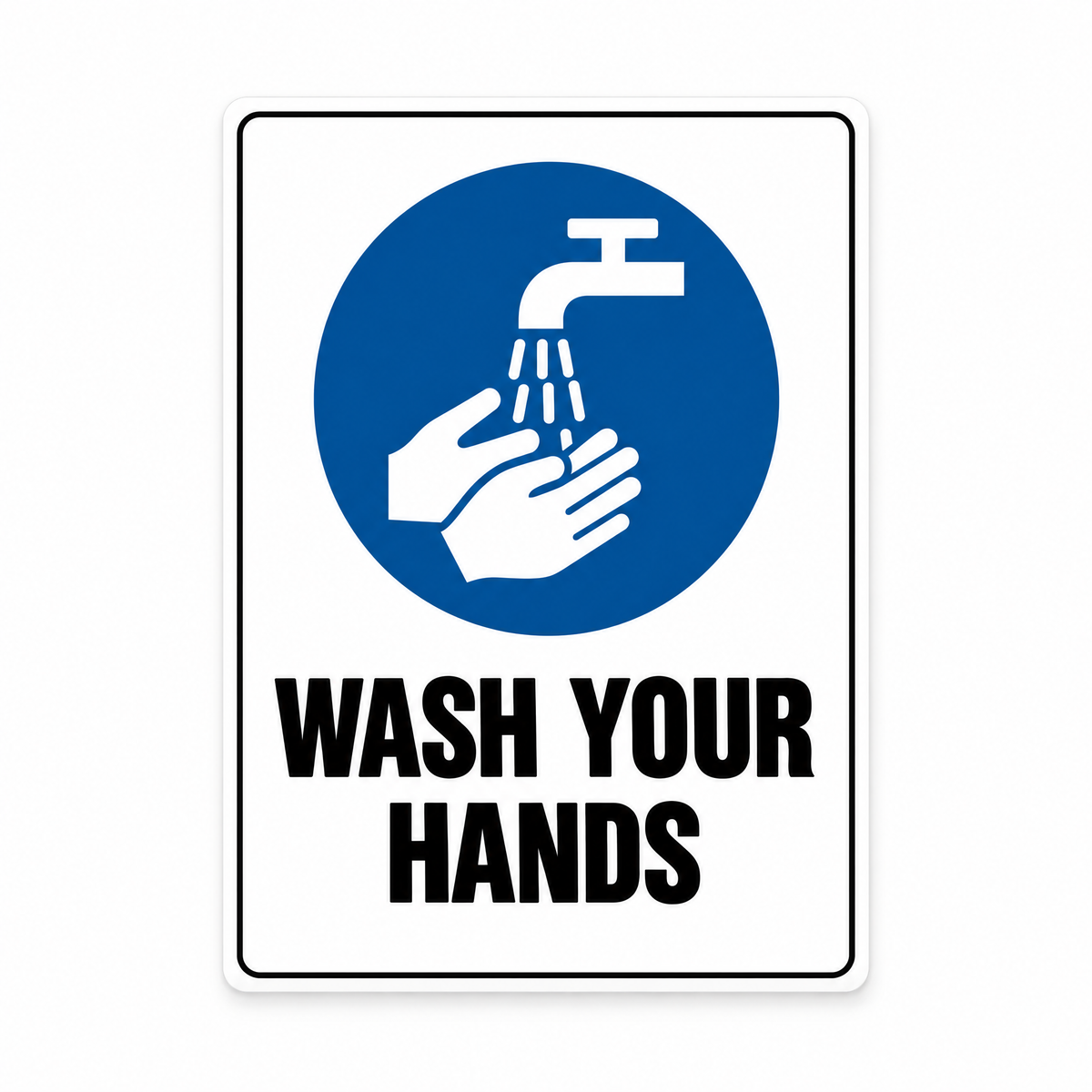 Wash Your Hands Sign – Australian made, matt laminated safety sign by SignShine