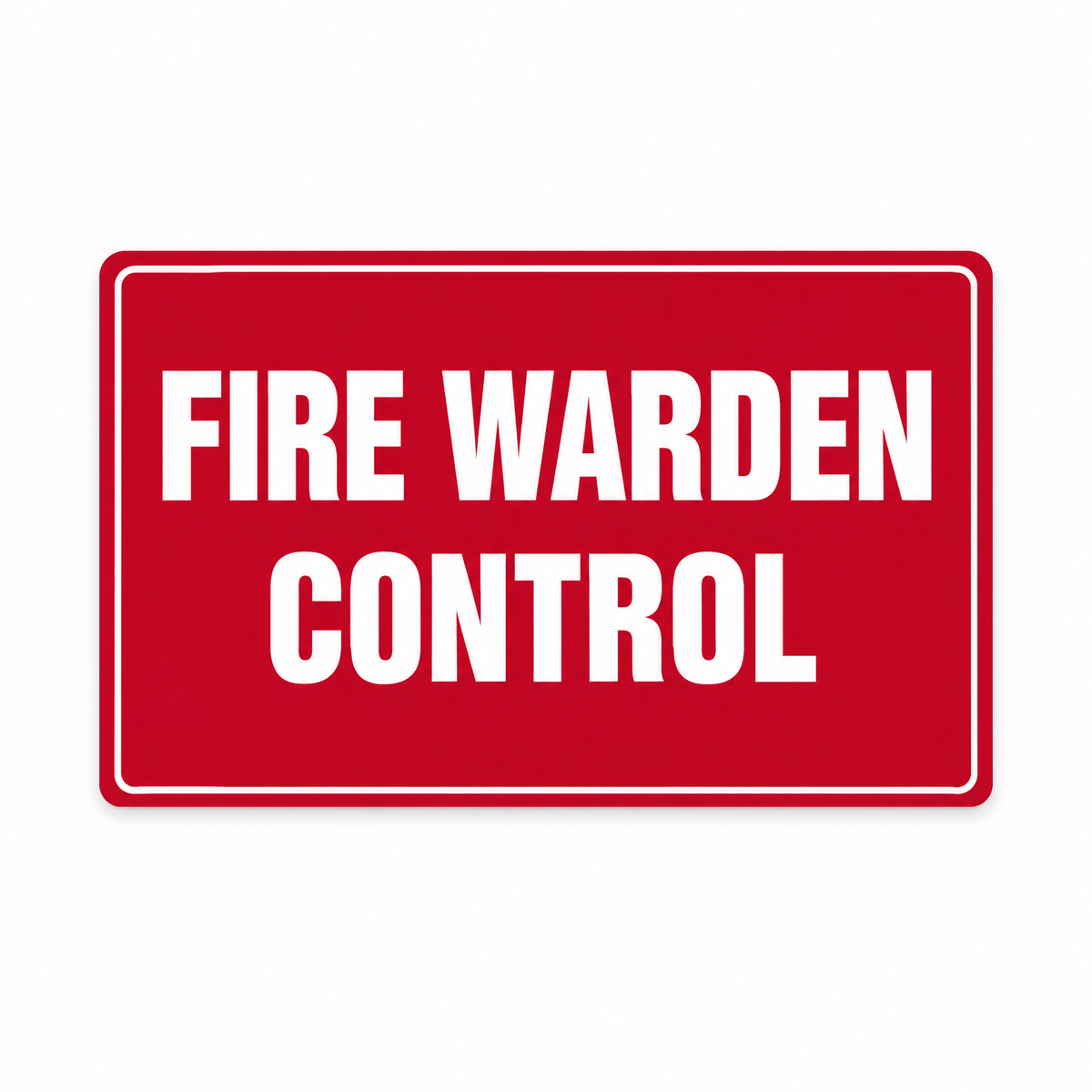 Fire Warden Control Sign – Australian made, matt laminated safety sign by SignShine