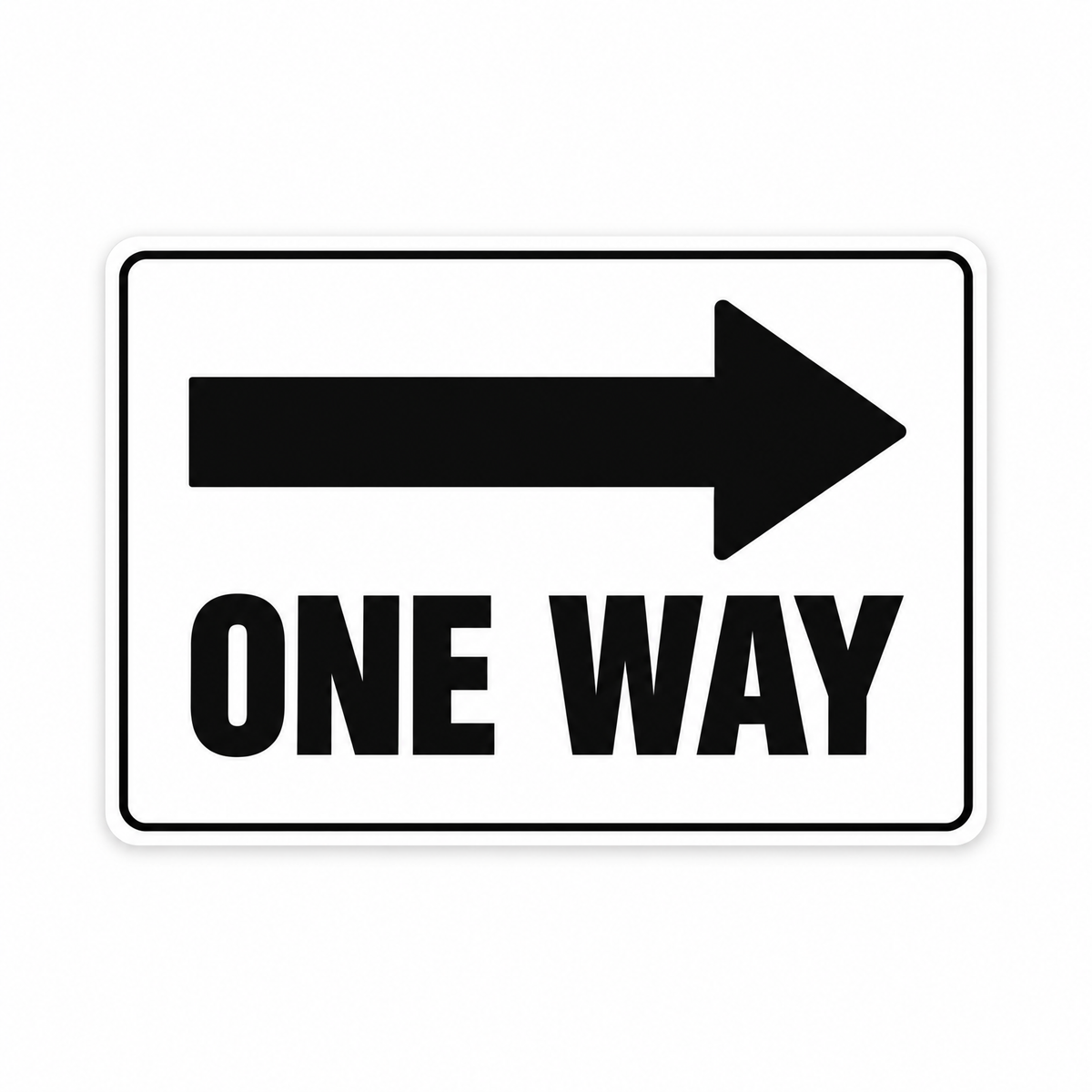 One Way Sign (Right Arrow) – Australian made, matt laminated safety sign by SignShine