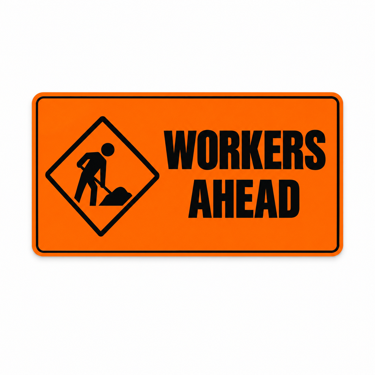 Workers Ahead Sign – Australian made, matt laminated safety sign by SignShine