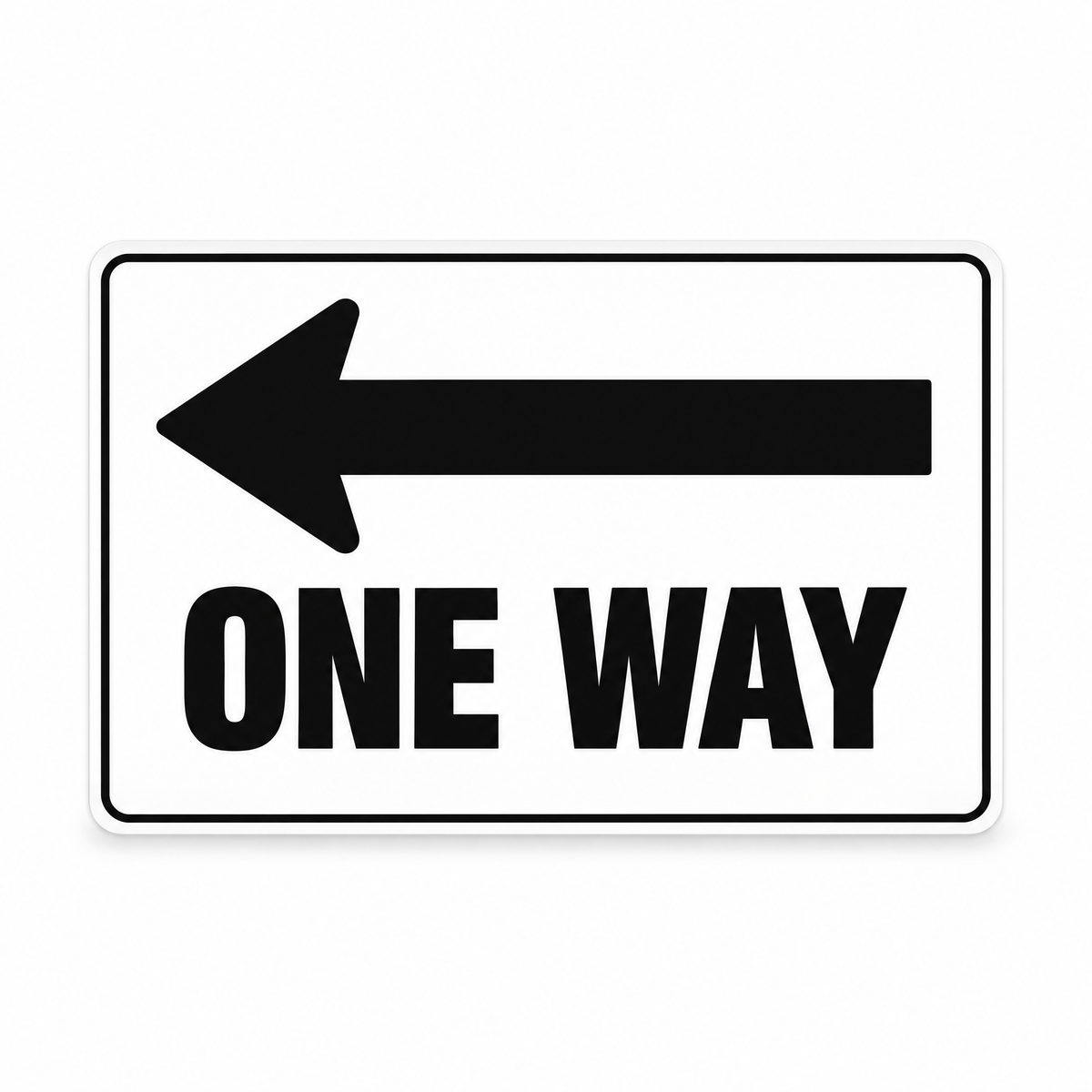 One Way Sign (Left Arrow) – Australian made, matt laminated safety sign by SignShine