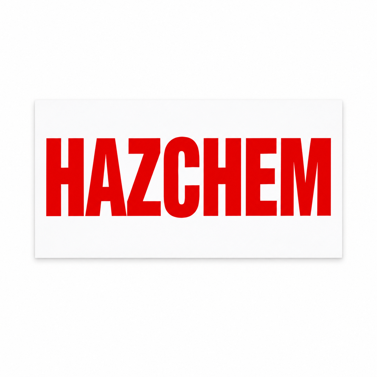 Hazchem Outer Warning Placard Sign – Australian made, matt laminated safety sign by SignShine