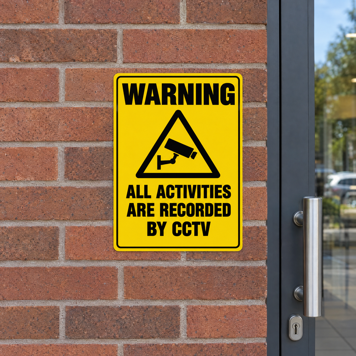 Warning All Activities Are Recorded Sign installed on site – SignShine Australia
