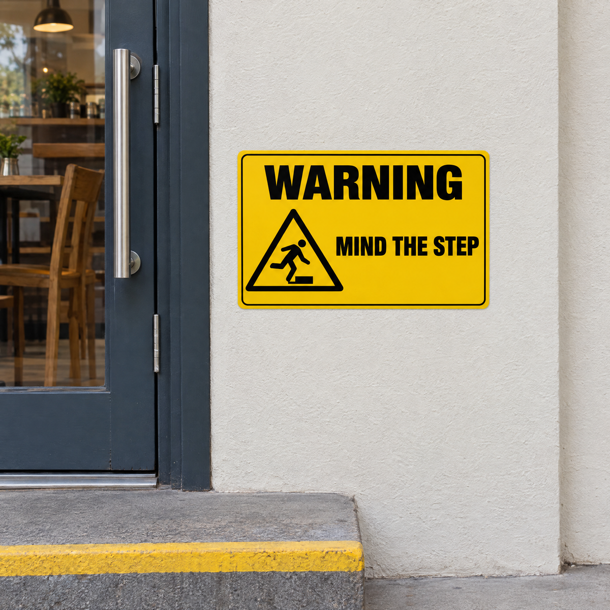 Mind The Step Sign installed on site – SignShine Australia
