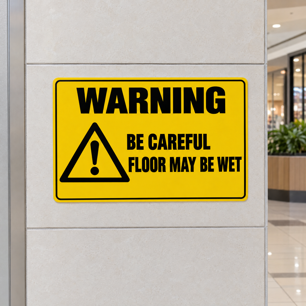 Be Careful Sign with Custom Text installed on site – SignShine Australia