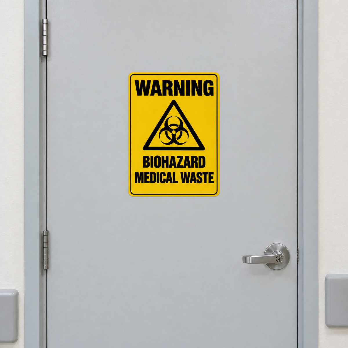 Biohazard Medical Waste Sign installed on site – SignShine Australia