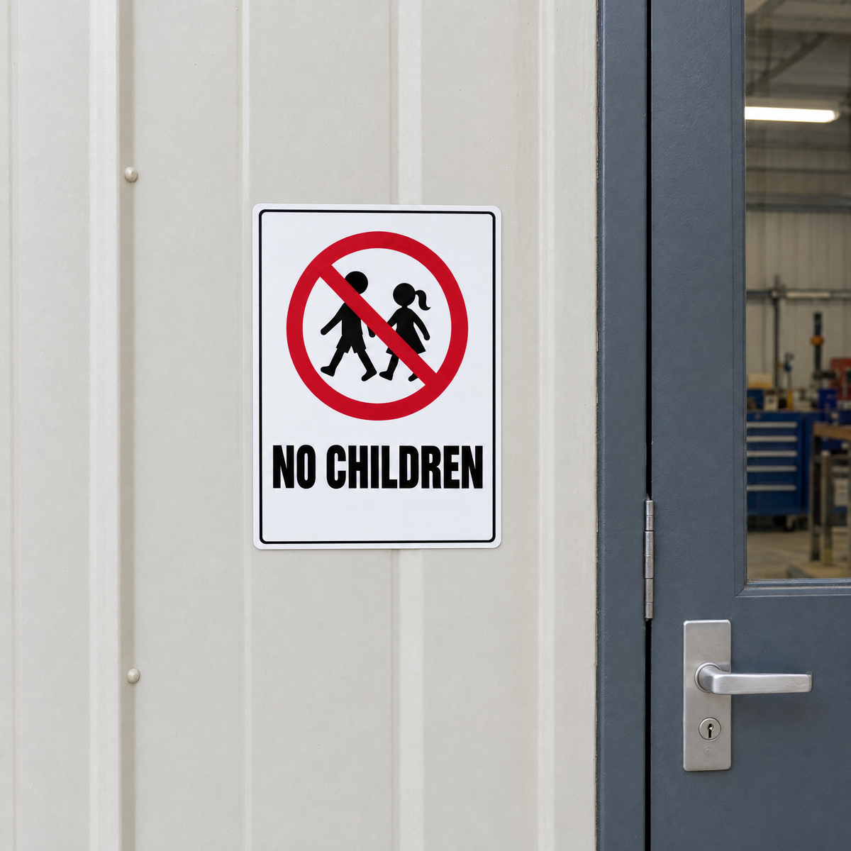 No Children Sign installed on site – SignShine Australia