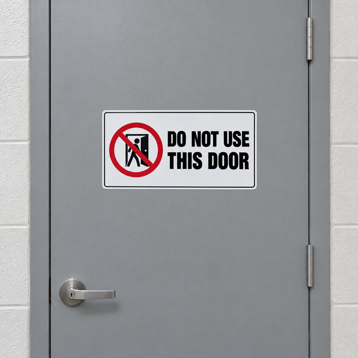 Do Not Use This Door Sign installed on site – SignShine Australia