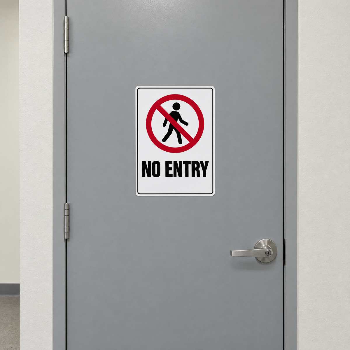 No Entry Sign installed on site – SignShine Australia