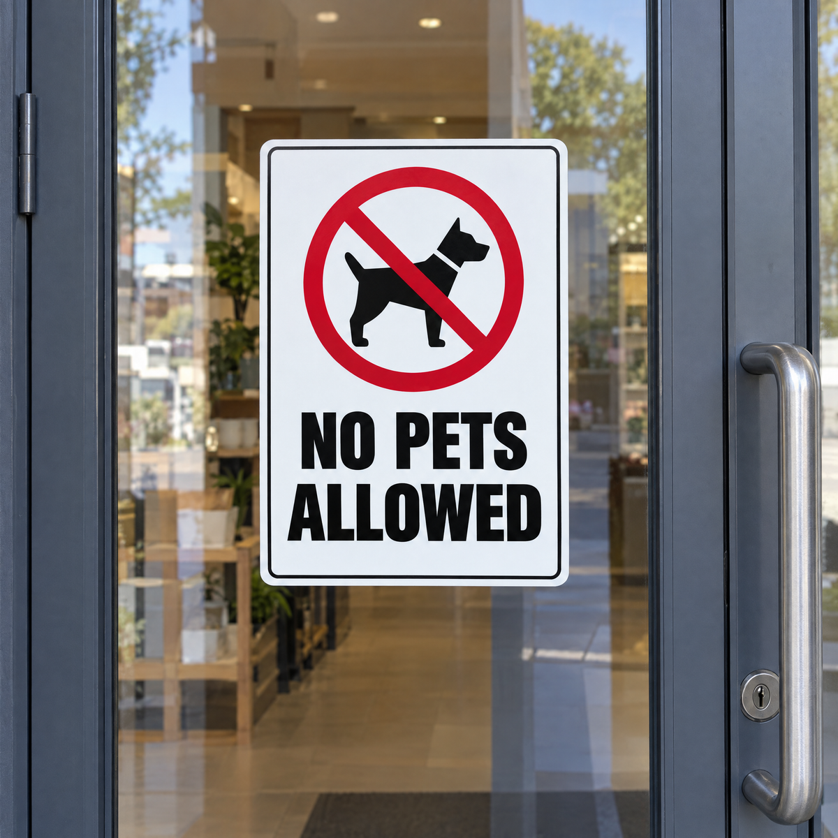 No Pets Allowed Sign installed on site – SignShine Australia
