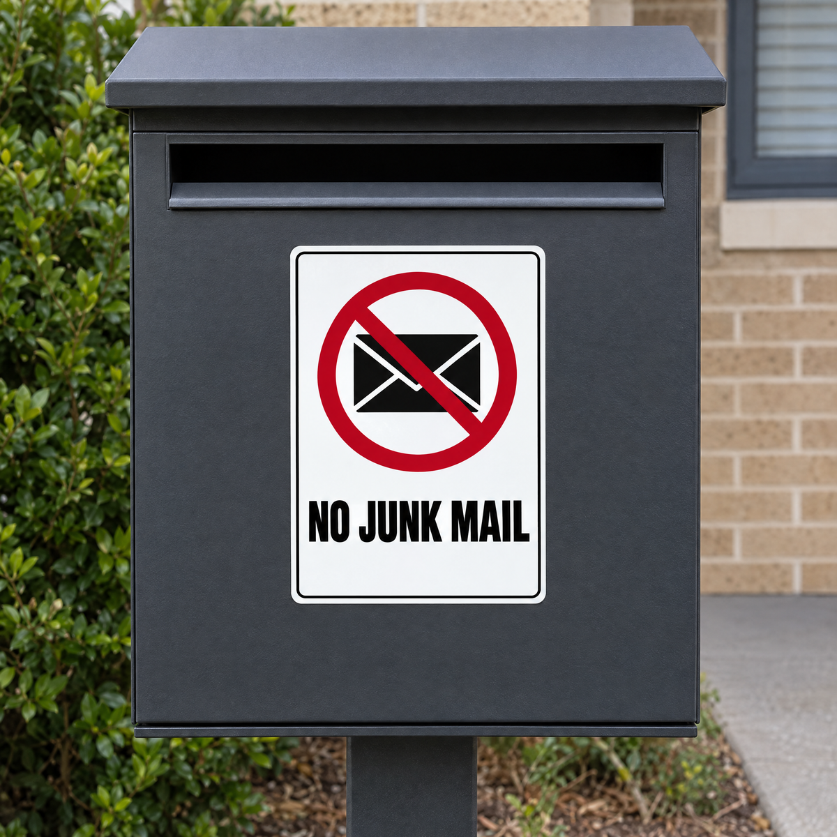 No Junk Mail Sign installed on site – SignShine Australia