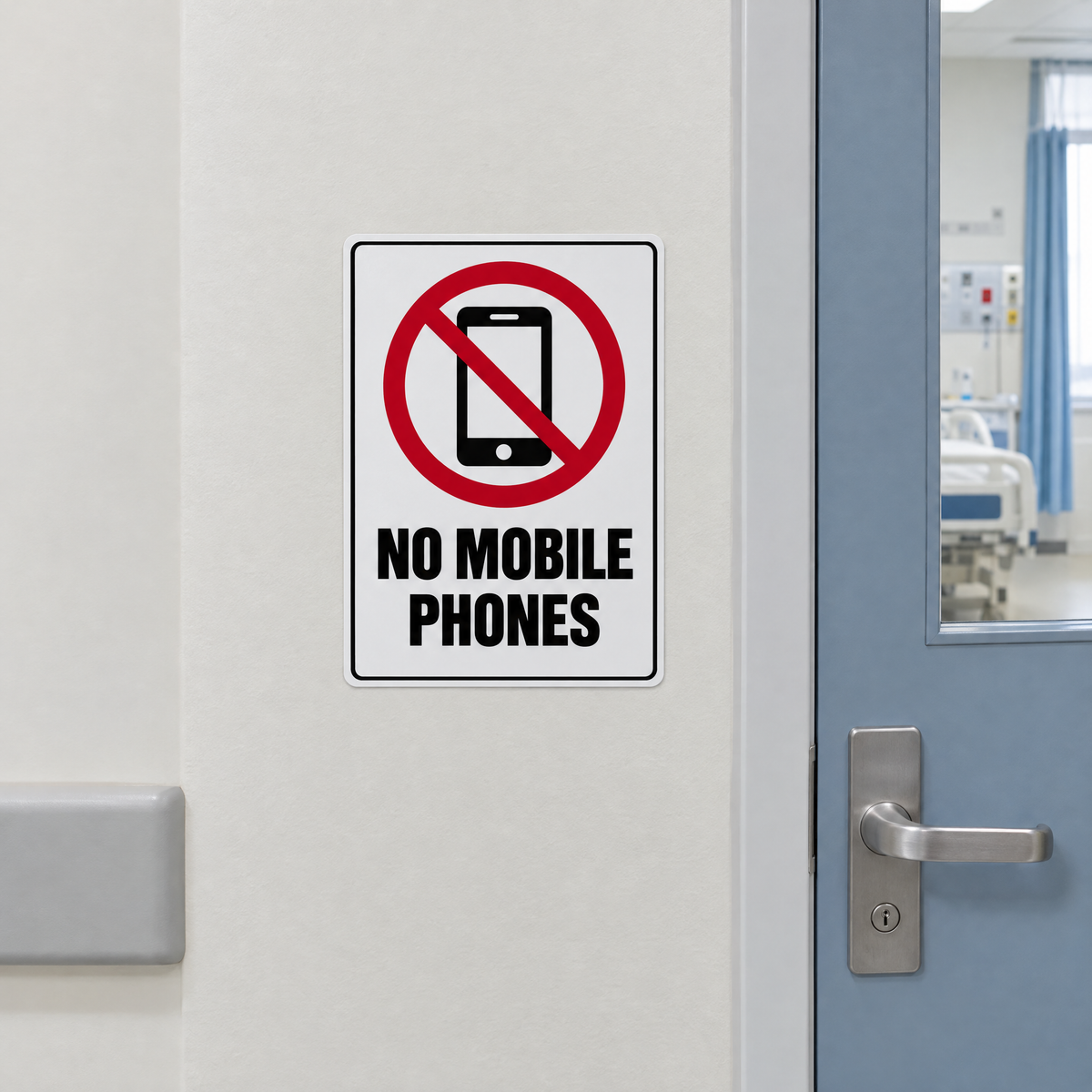 No Mobile Phones Sign installed on site – SignShine Australia