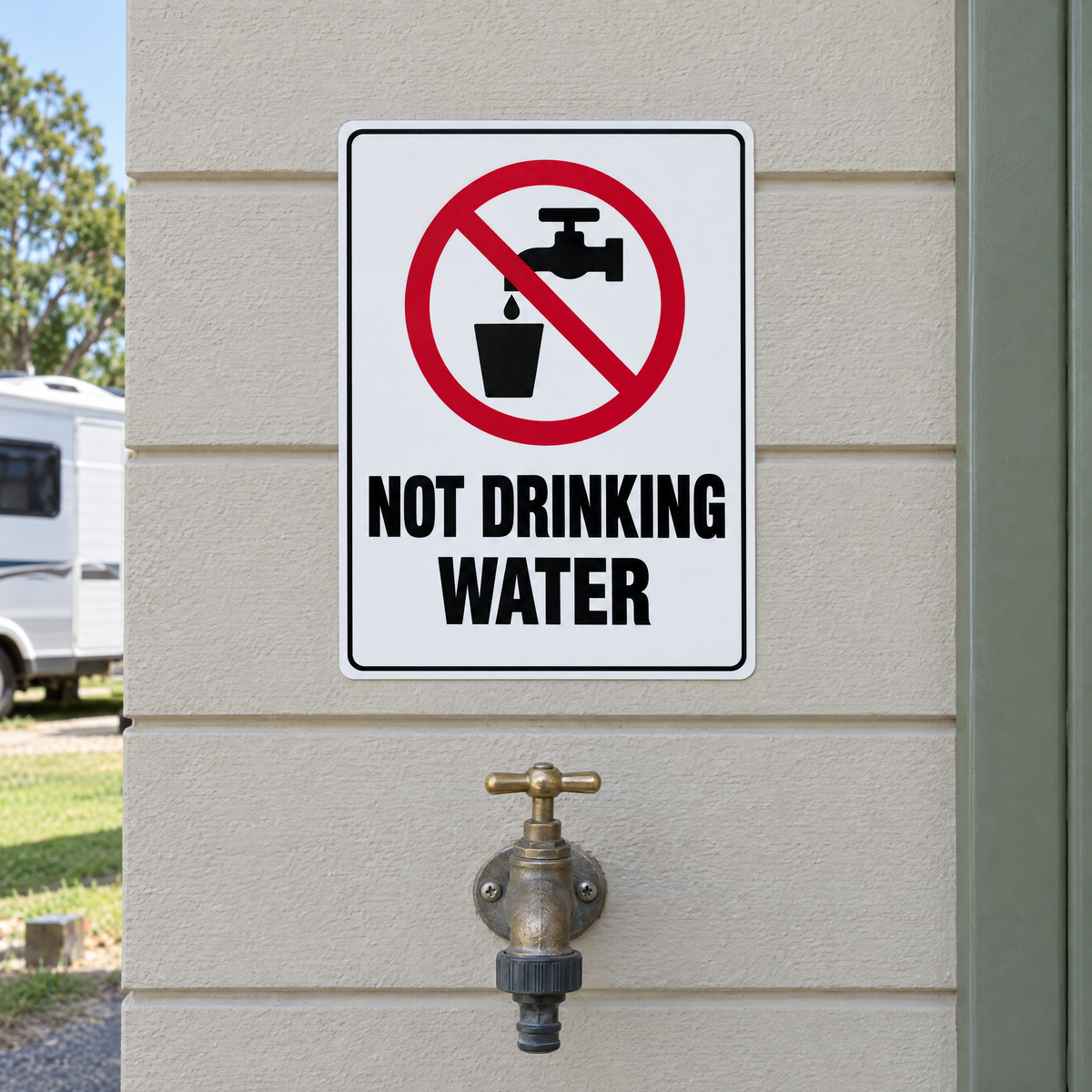 Not Drinking Water Sign installed on site – SignShine Australia