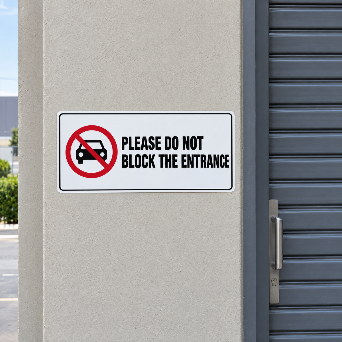 Please Do Not Block the Entrance Sign installed on site – SignShine Australia