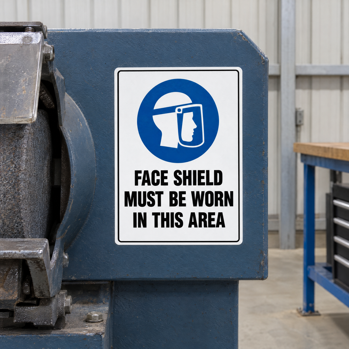 Face Shield Must Be Worn Sign installed on site – SignShine Australia