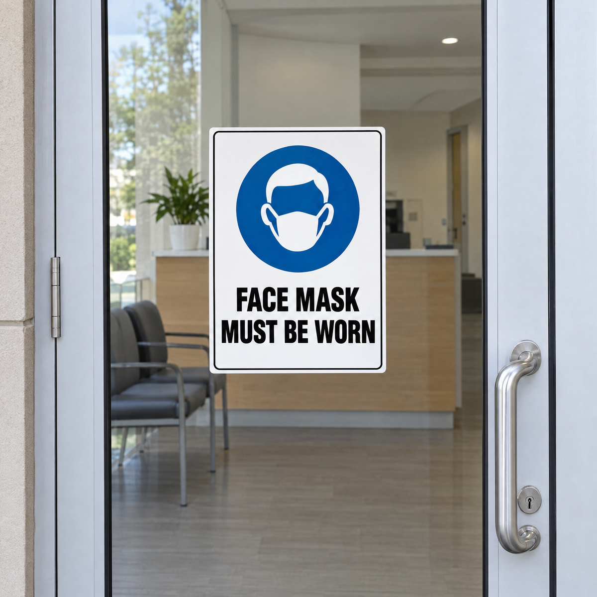 Face Mask Must Be Worn Sign installed on site – SignShine Australia