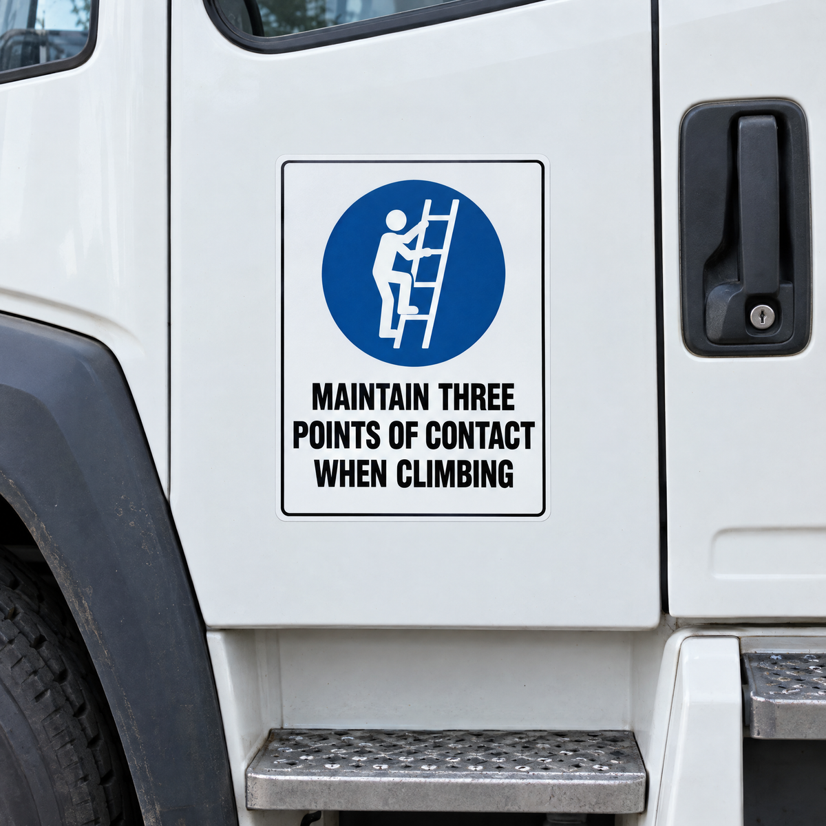 Maintain Three Points of Contact Sign installed on site – SignShine Australia