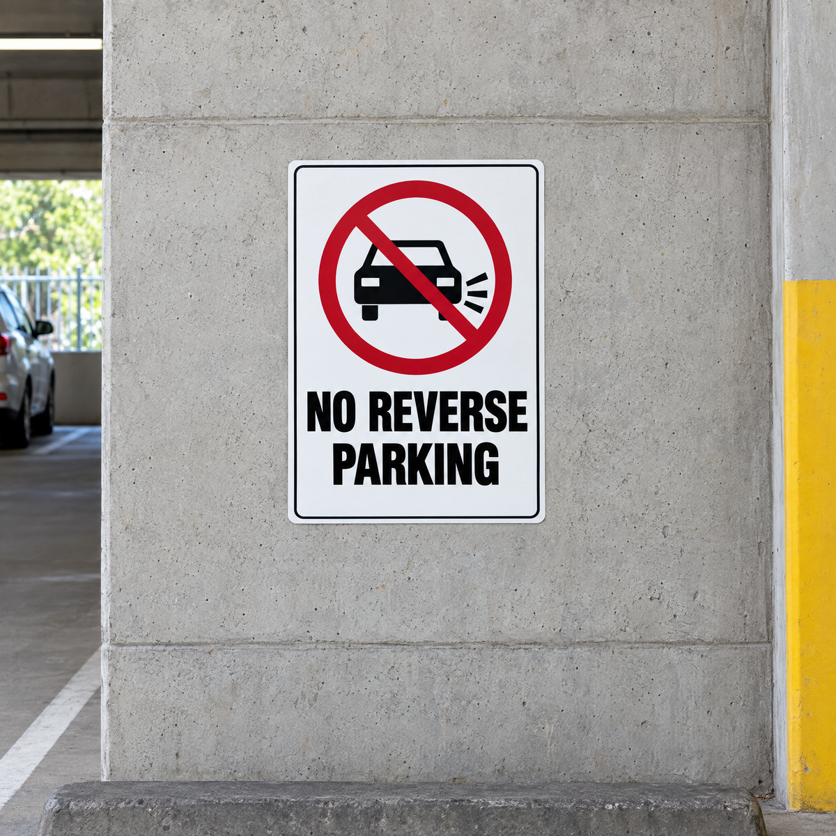 No Reverse Parking Sign installed on site – SignShine Australia