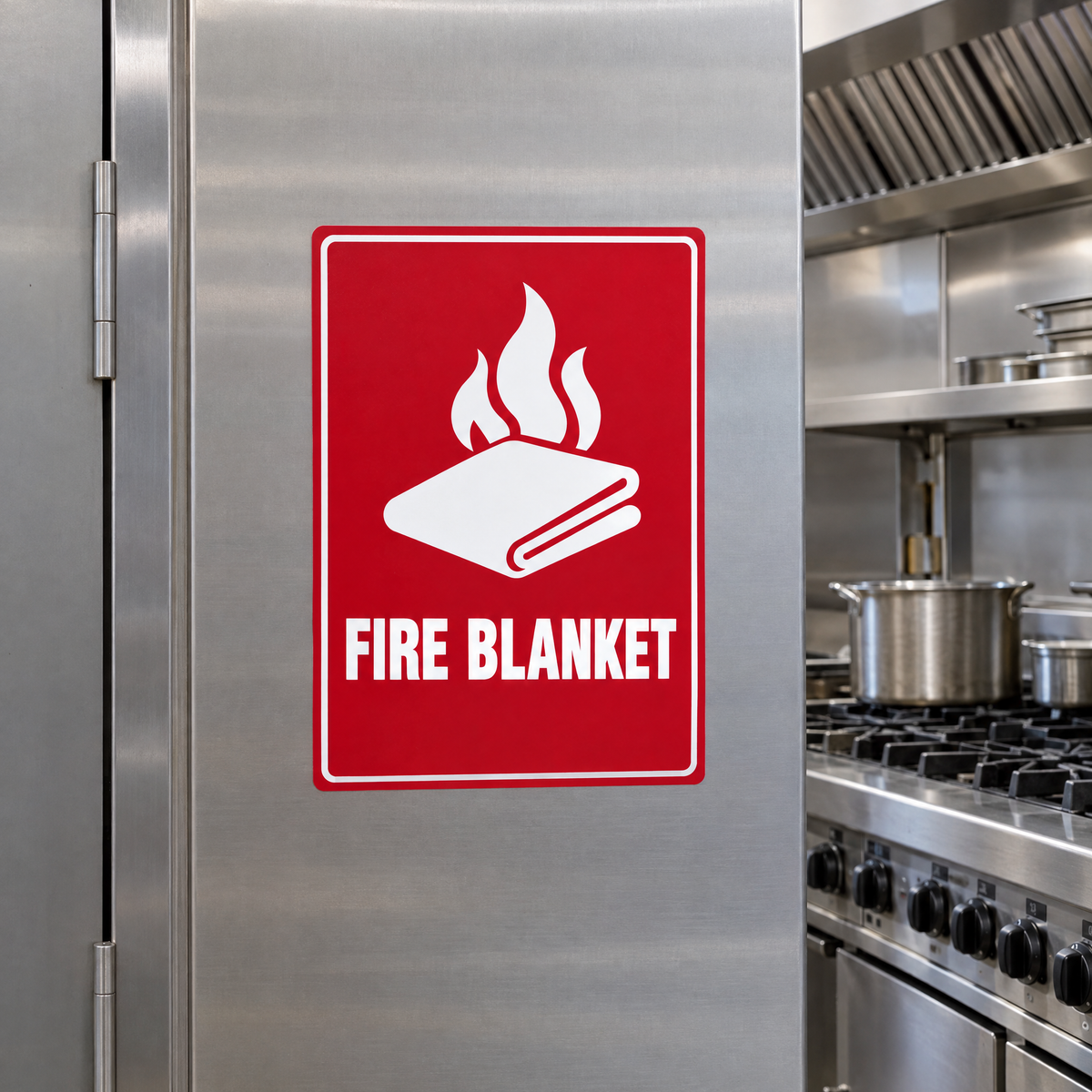 Fire Blanket Sign installed on site – SignShine Australia