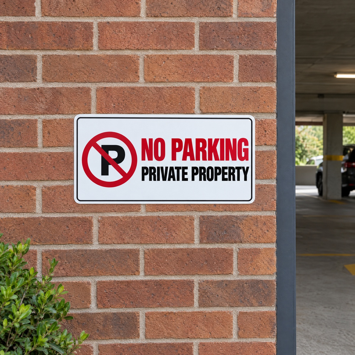 Private Property - No Parking Sign installed on site – SignShine Australia