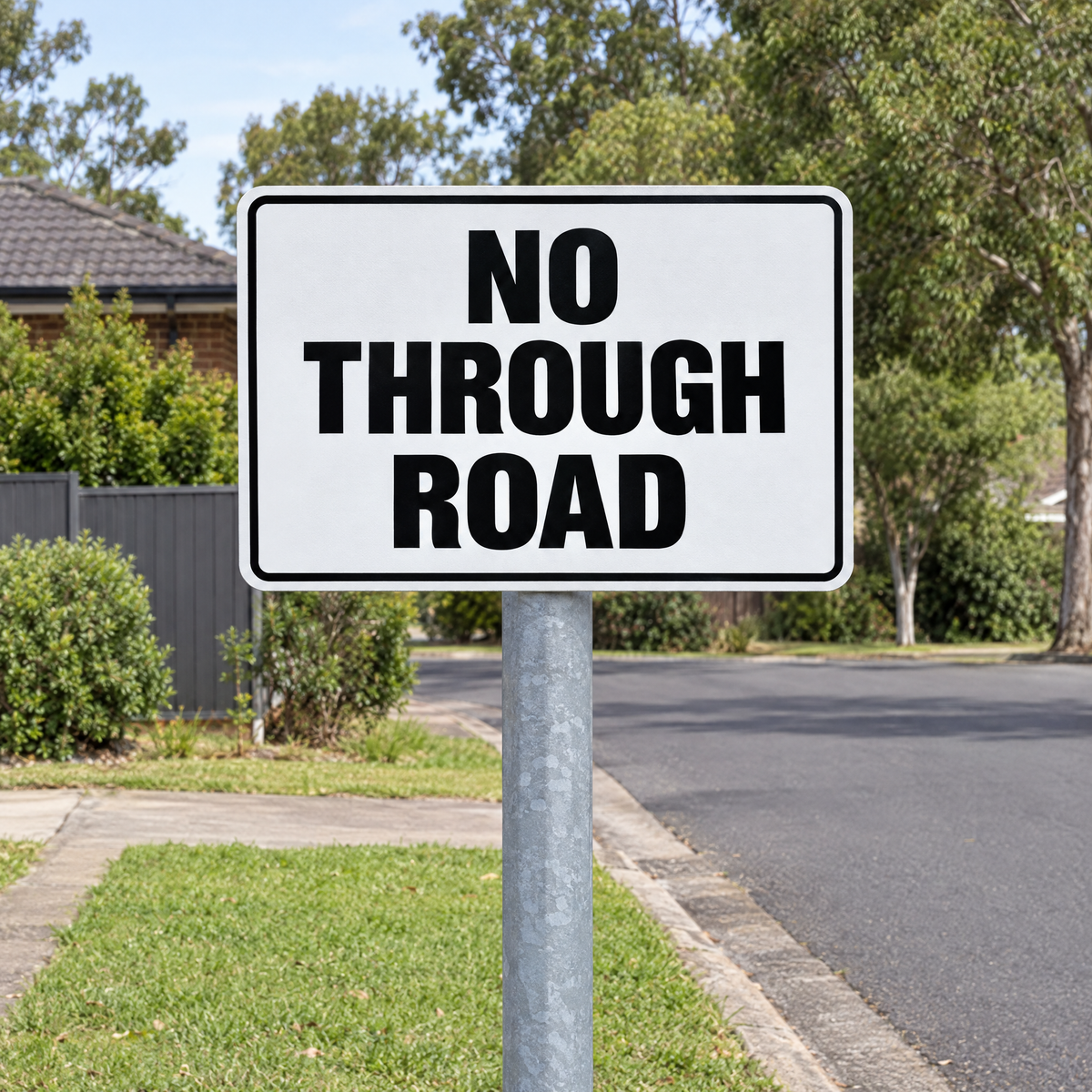 No Through Road Sign installed on site – SignShine Australia