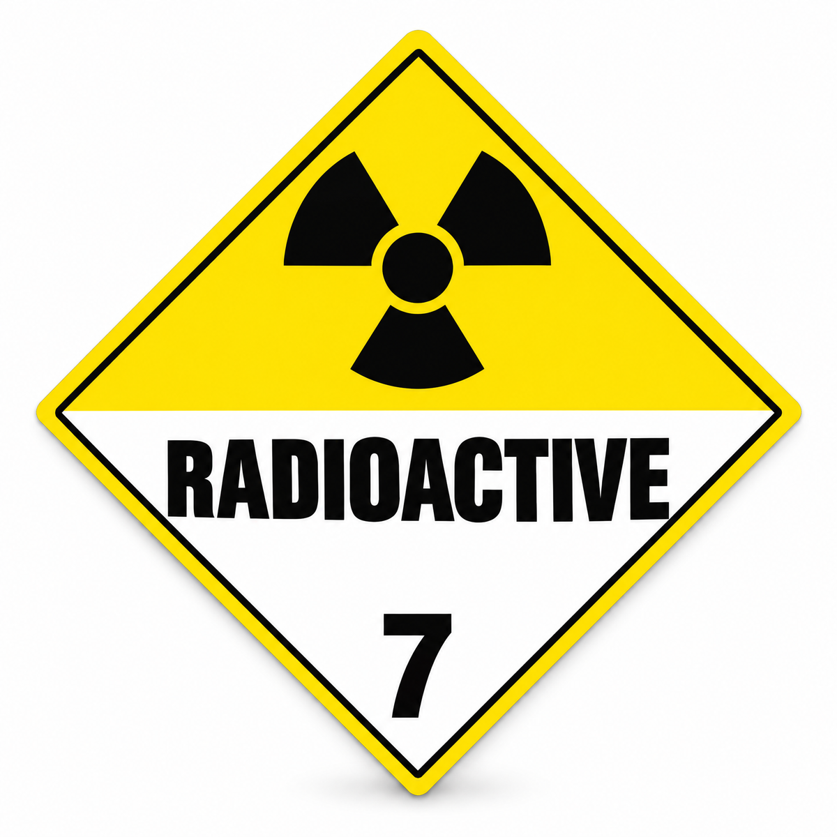 Radioactive Class 7 Diamond Sign, Australian made