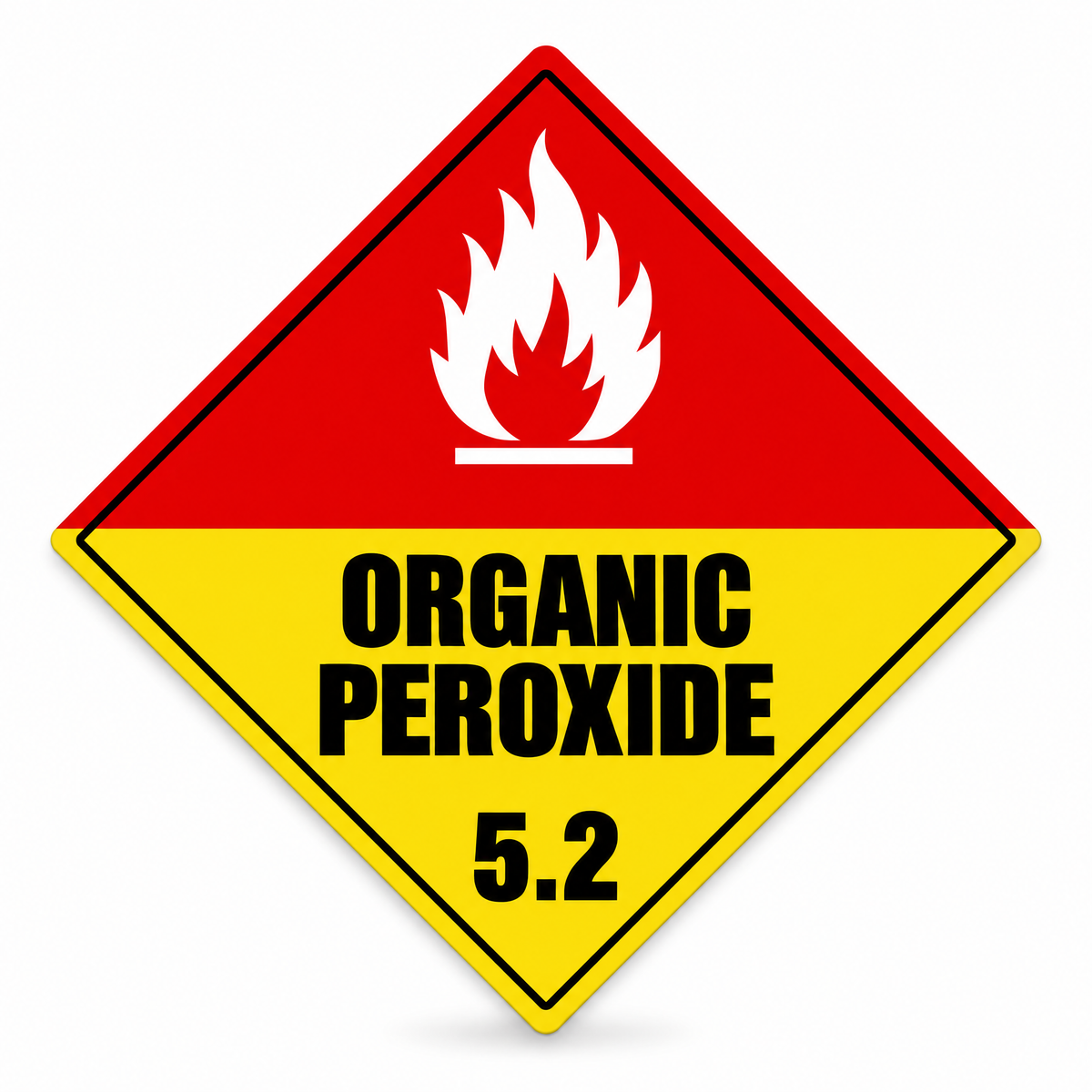 Organic Peroxide Class 5.2 Diamond Sign, Australian made