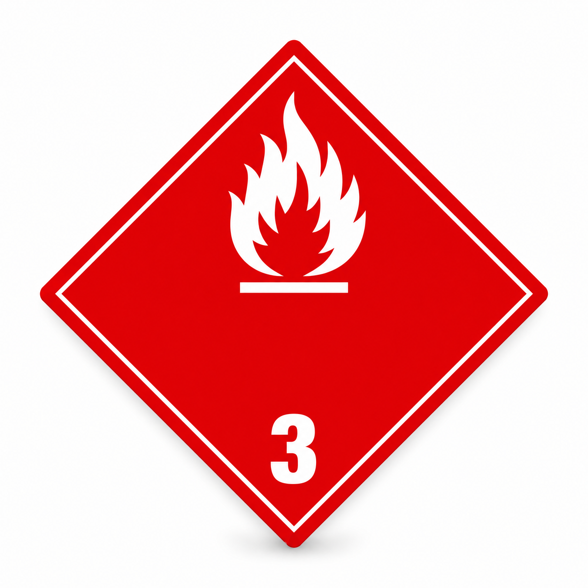 Flammable Liquid Class 3 Diamond Sign – Series 2, Australian made