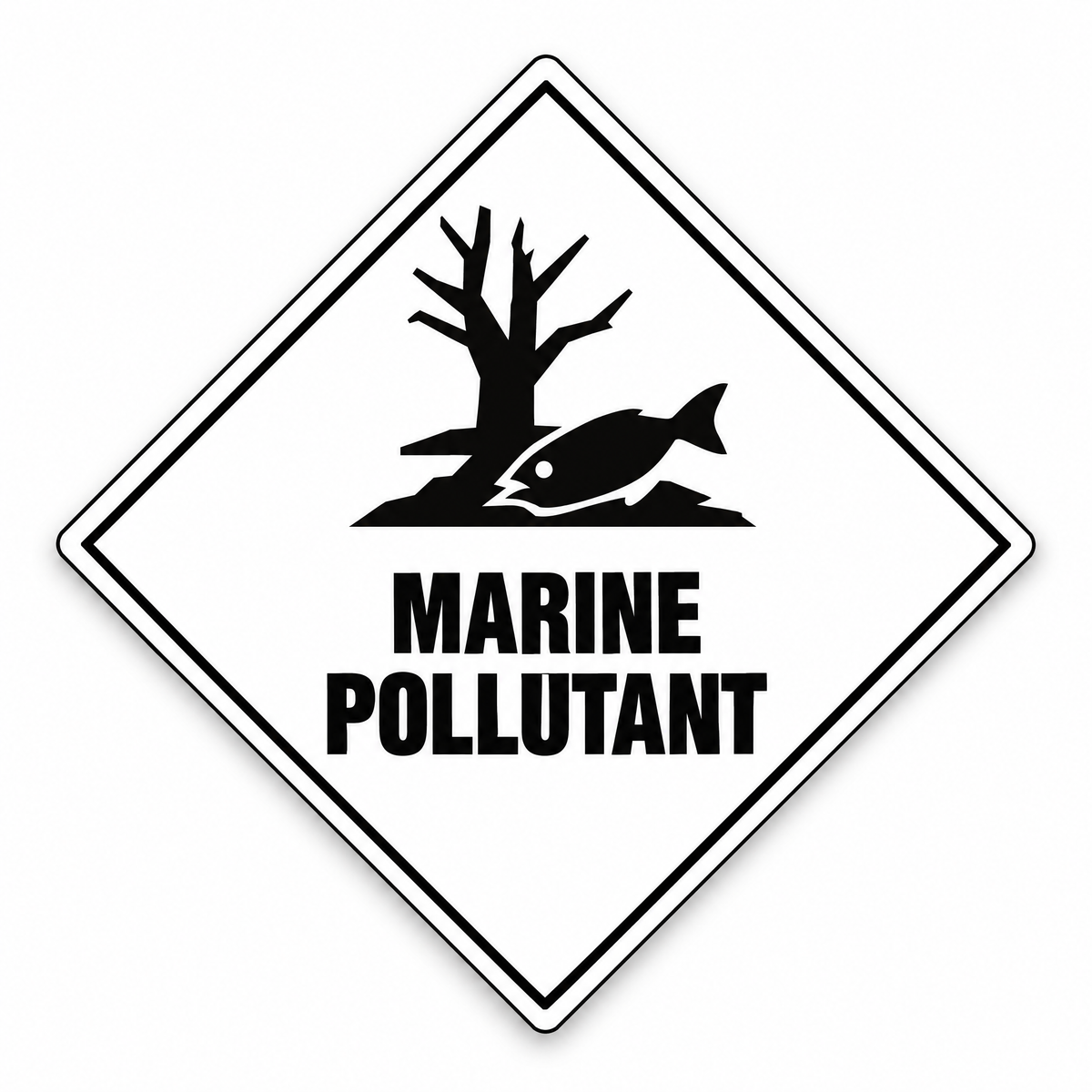 Marine Pollutant Diamond Sign, Australian made