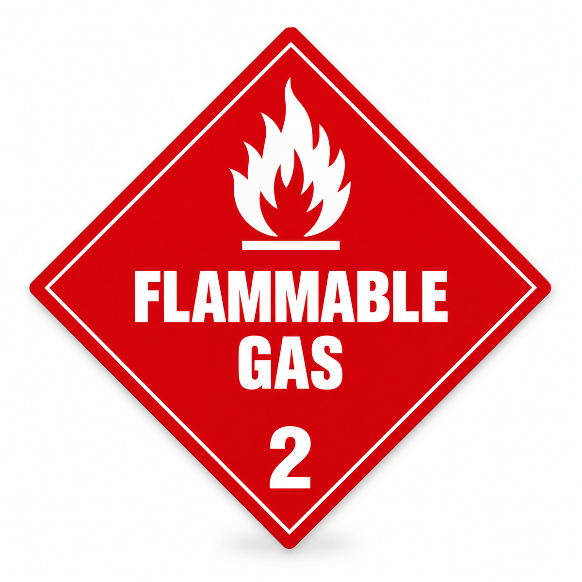 Flammable Gas Class 2.1 Diamond Sign – Series 2, Australian made