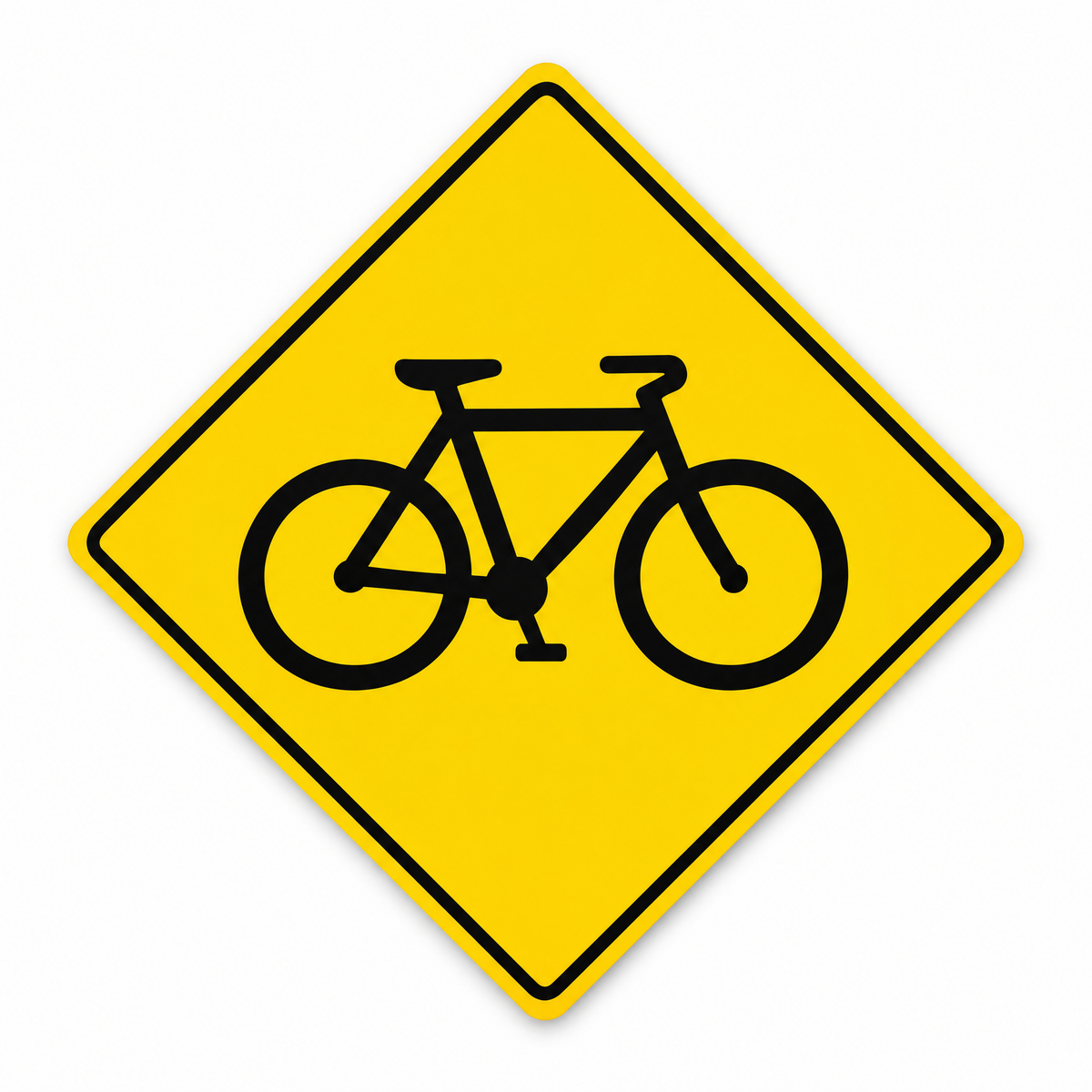 Cyclists Warning Diamond Sign, Australian made