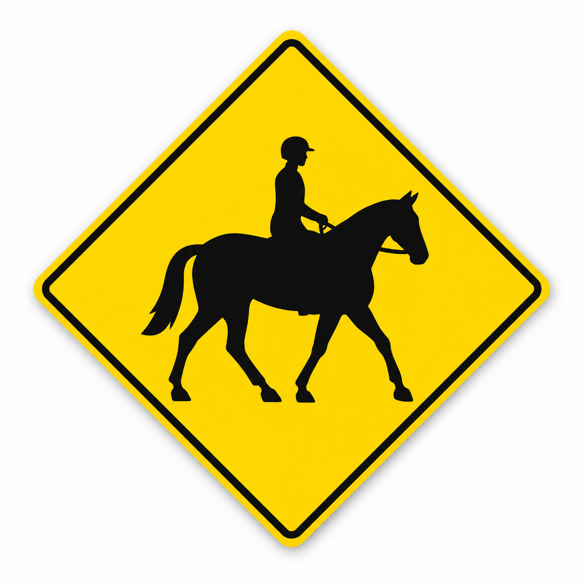 Horse Riders Warning Diamond Sign, Australian made