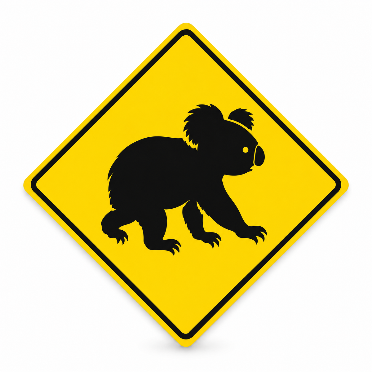 Koalas Warning Diamond Sign, Australian made