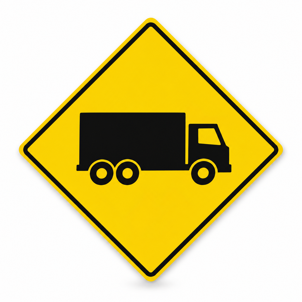 Trucks Warning Diamond Sign, Australian made