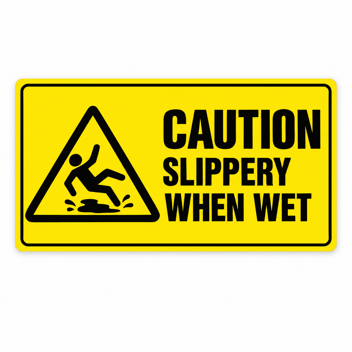 Caution Slippery When Wet Sign, Australian made