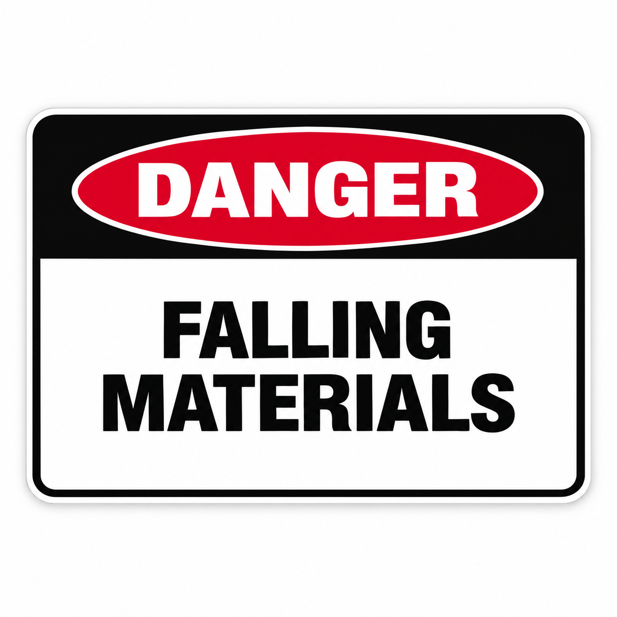 Danger Falling Materials Sign, Australian made