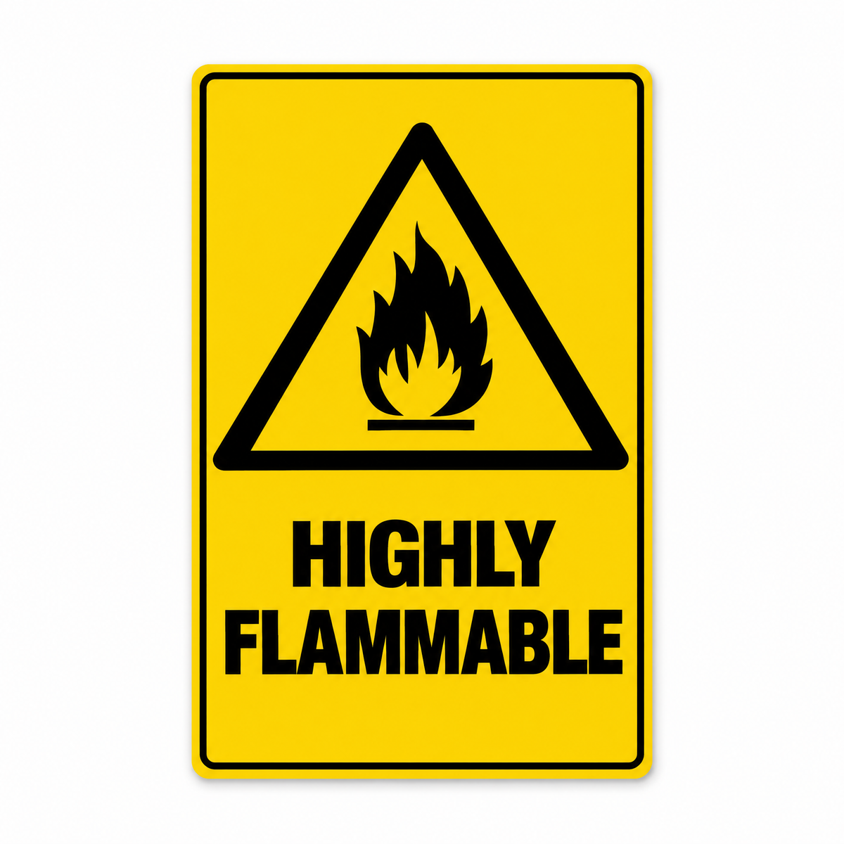 Warning Highly Flammable Sign, Australian made