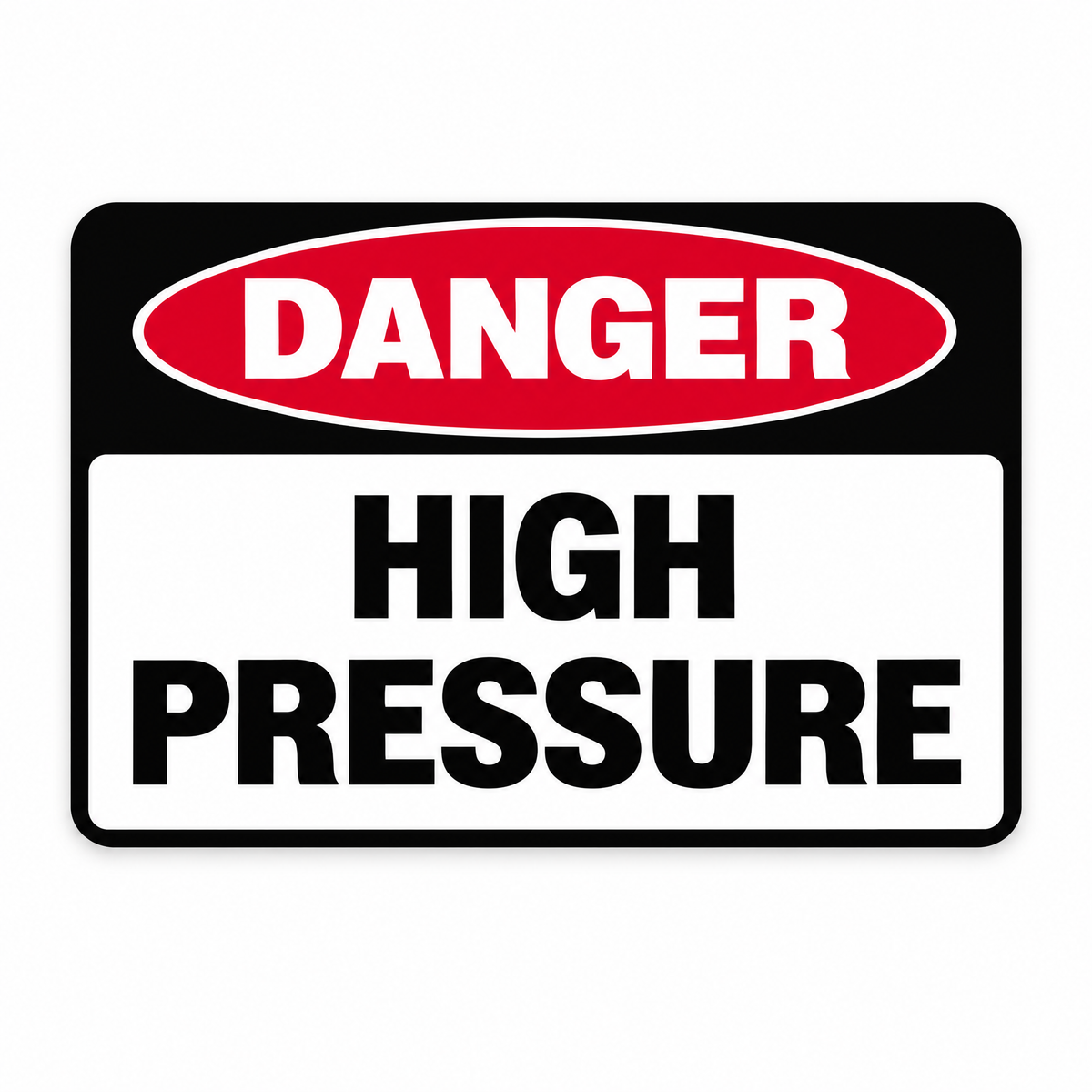 Danger High Pressure Sign, Australian made