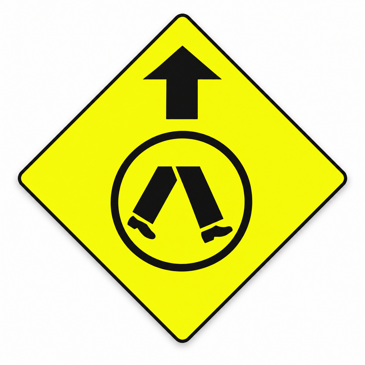 Pedestrian Crossing Ahead Sign, Australian made