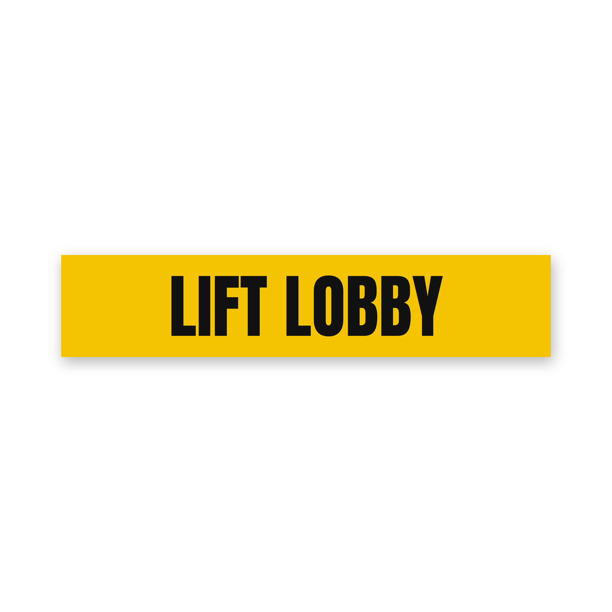 Lift Lobby Sign, yellow and black, Australian made