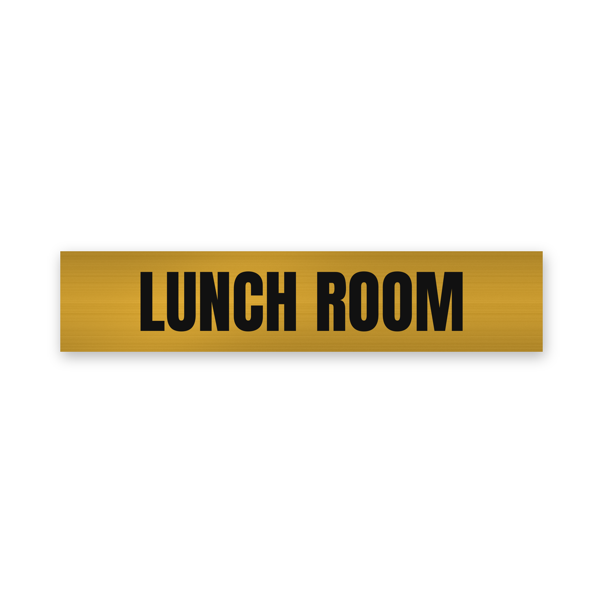 Lunch Room Sign, brushed gold and black, Australian made