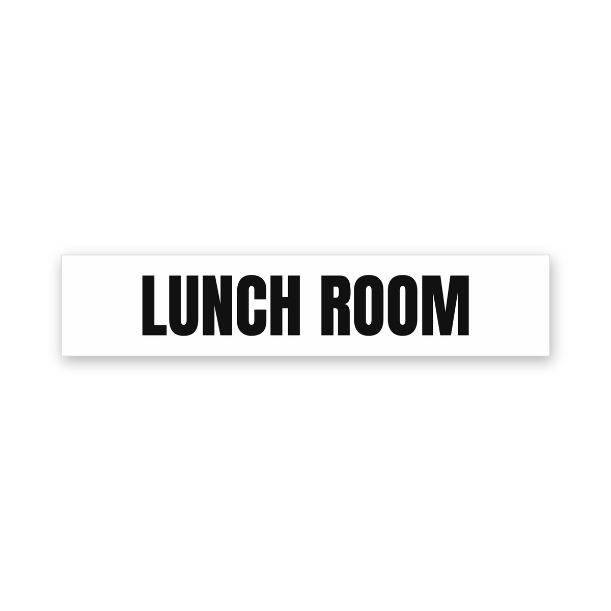 Lunch Room Sign, white and black, Australian made