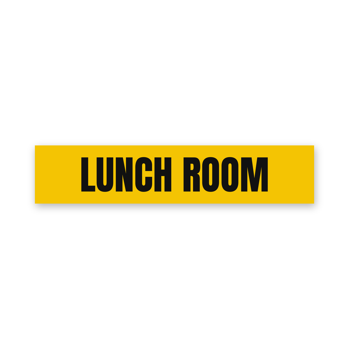 Lunch Room Sign, yellow and black, Australian made