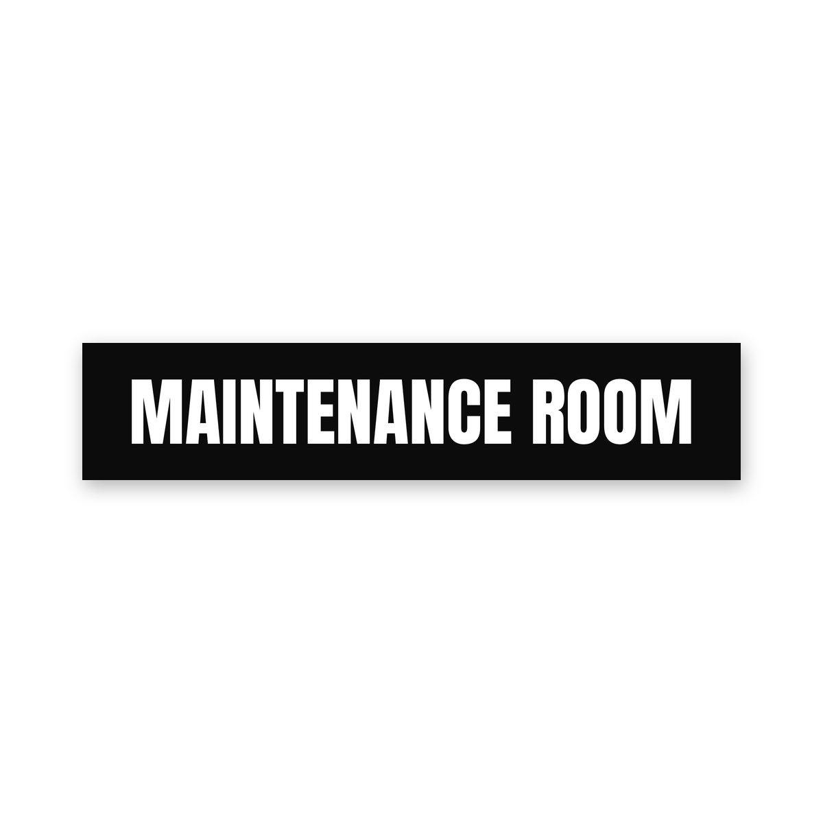 Maintenance Room Sign, black and white, Australian made