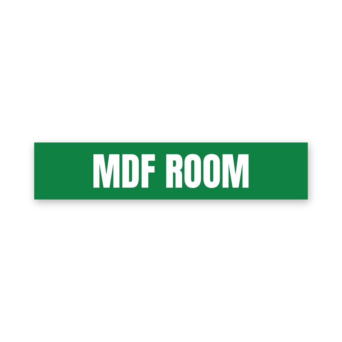 MDF Room Sign, green and white, Australian made