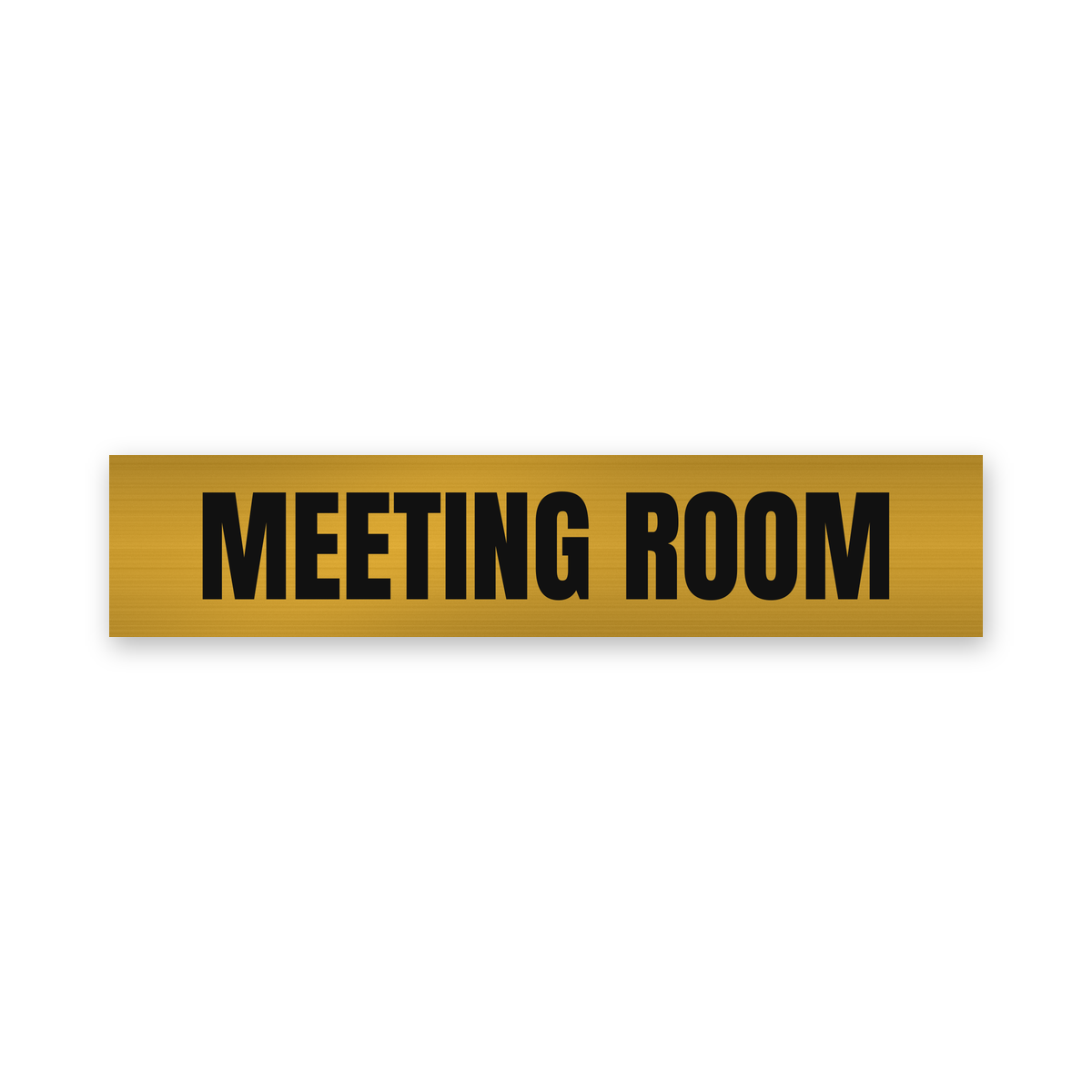 Meeting Room Sign, brushed gold and black, Australian made